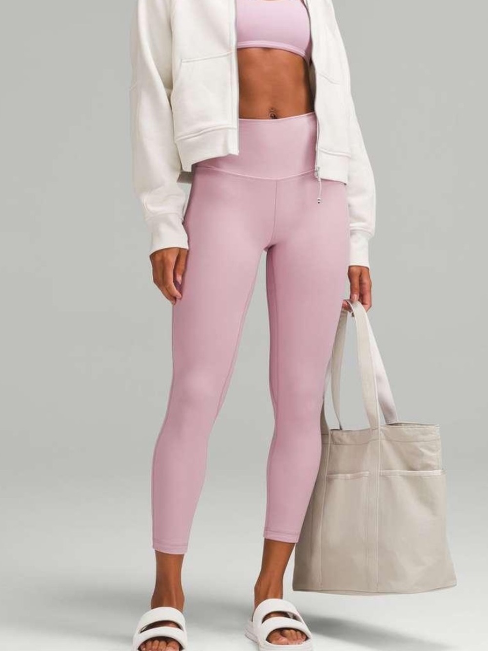 Lululemon Align High-Rise 25 Leggings Pink Nulu Yoga Pants Sz 2